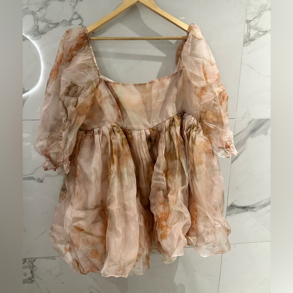 Selkie the Crème Venus Silk Puff Dress